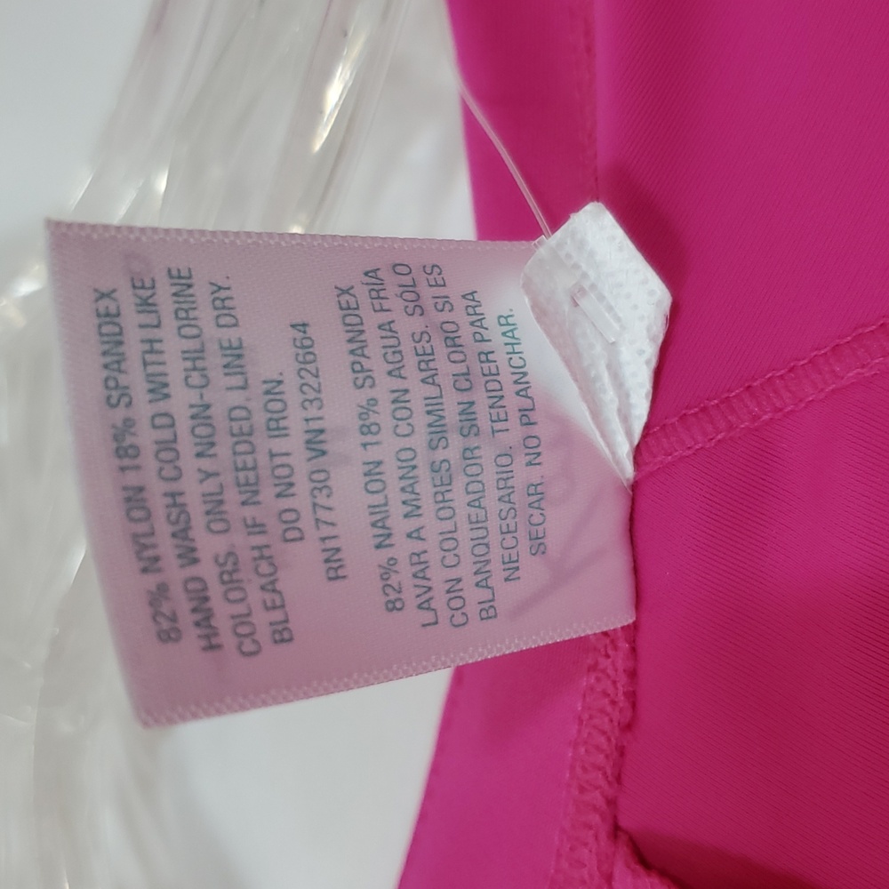 Kona Sol Woman's Long Sleeve Vibrant Pink Zip-Up Rash Guard - Picture 11 of 12